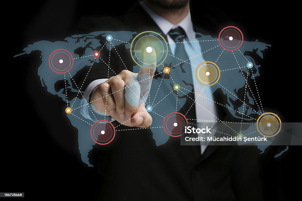 Touch Screen Network Abstract Stock Photo