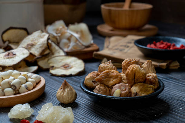 istock Chinese herbal supplements on the desktop 1867296216