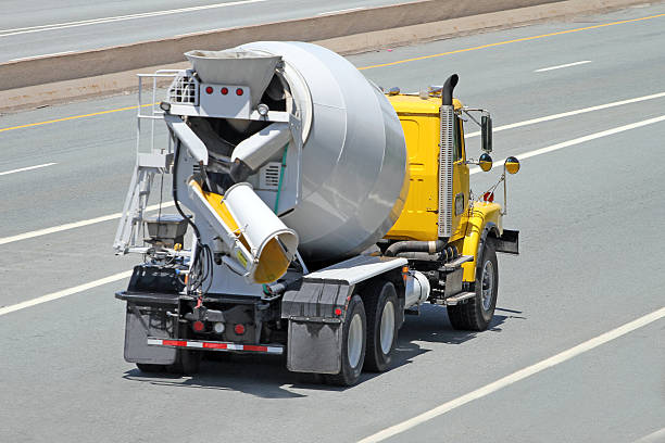 istock Construction Industry, Cement Truck Delivering Concrete To Job Site 186734436