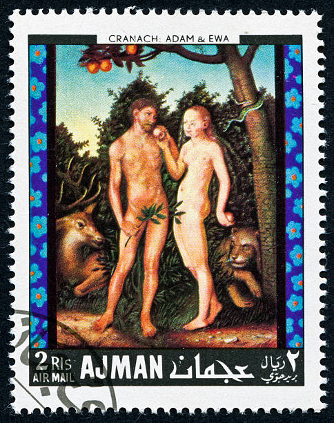 istock Adam And Eve Stamp 186734873