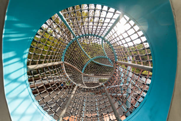istock Circle rope net tied for climb 1867350649