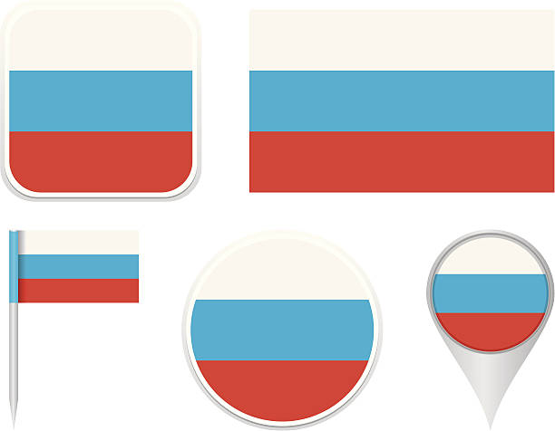 Flag Russian With Civil Proportions Vector Russian Flag Flat Design Stock  Illustration - Download Image Now - iStock