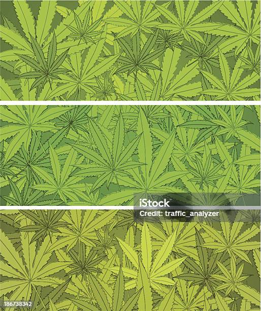 Marijuana Banery - Stockowe grafiki wektorowe i więcej obrazów Konopie - Rodzina konopiowatych - Konopie - Rodzina konopiowatych, Marihuana, Tło