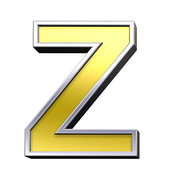 istock One letter from gold with chrome frame alphabet set 186738427