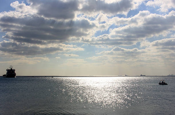clouds forming over ocean