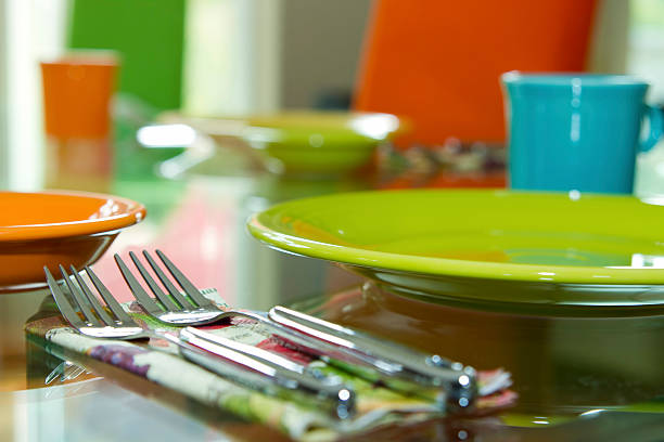 istock Closeup of Table Place Setting for Dinner Party 186739322