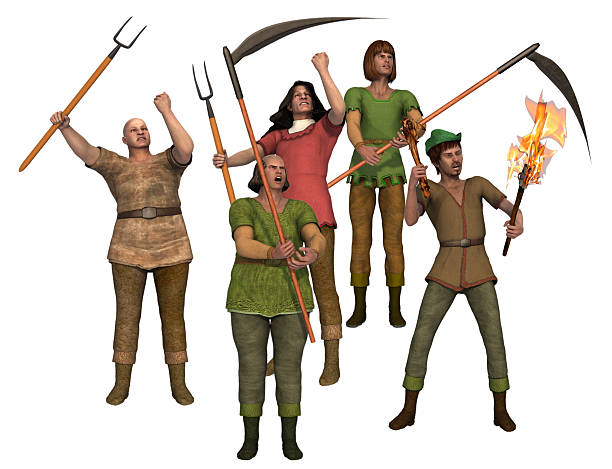 Metaphor for intolerance a group of angry villagers with pitchforks form a lynch mob