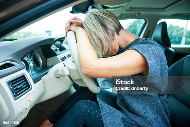 Sad Woman In Her Car Stock Photo - Download Image Now - Adult, Adults Only, Beautiful People