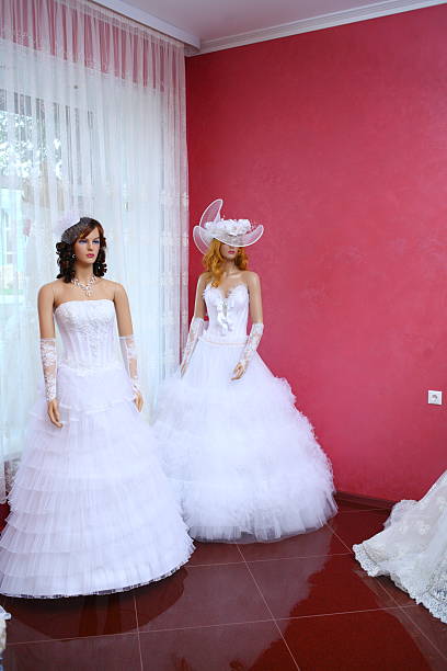 istock weddings dress on a mannequin 186740170
