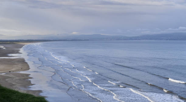 Surf on the Downhill Beach, Derry, Northern Ireland. stock photo