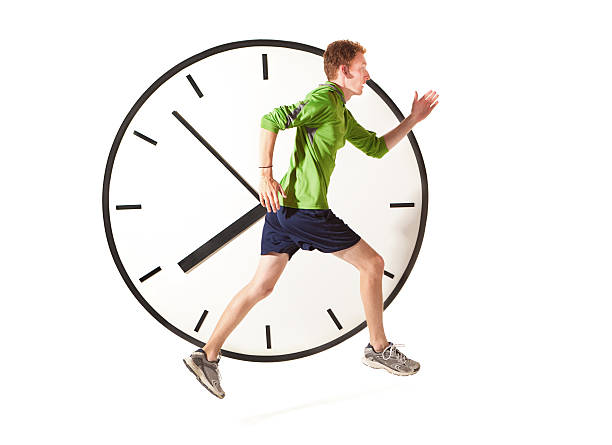 istock Healthy Morning Jogger runner Exercising on White Background 186741798