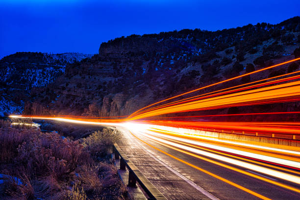 istock Night Highway Driving Time Exposure 1867424524