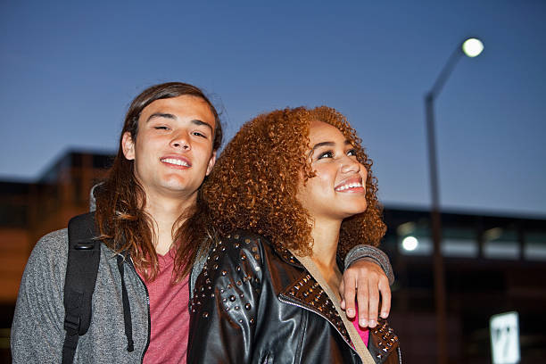 Close up of young couple