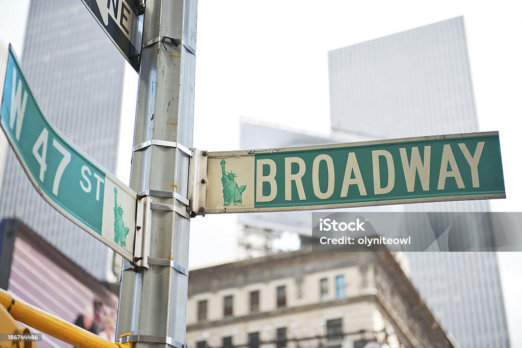 Cartel de Broadway Street en Nueva York - Foto de stock de Aire libre libre de derechos