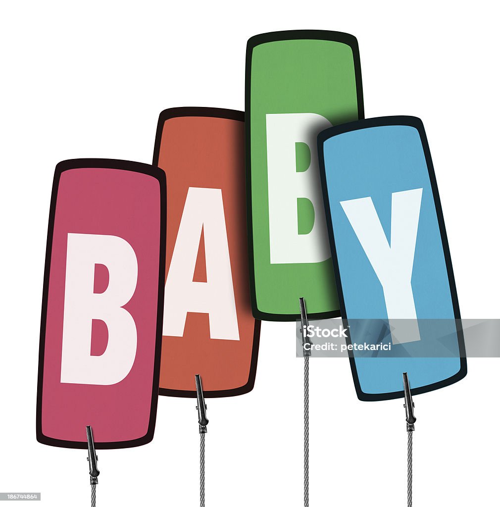 Na Baby Tag w przewodzie zacisk 4 (Ścieżka odcinania - Zbiór zdjęć royalty-free (Bańka)