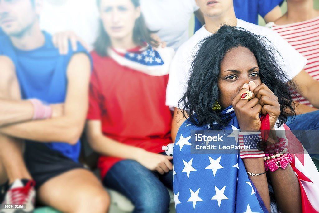 アメリカのファンは心配するスタジアム - 20-24歳のロイヤリティフリーストックフォト
