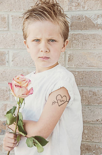 istock Tough little Mama's boy 186745637