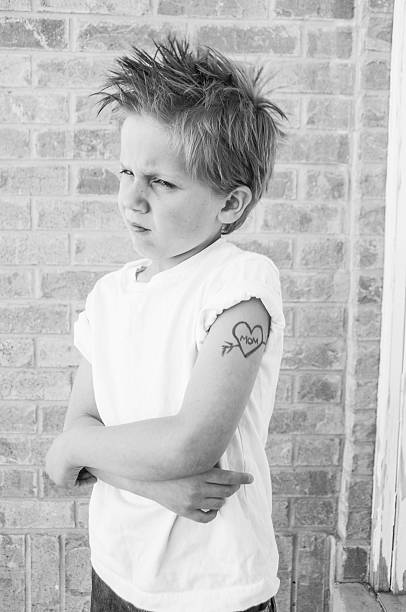 istock Tough little Mama's boy 186745641