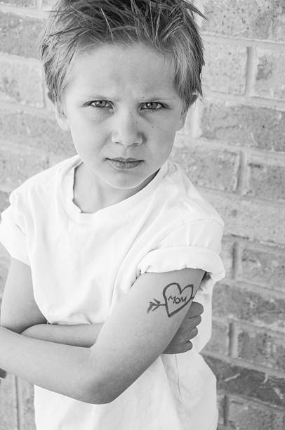 istock Tough little Mama's boy 186745643