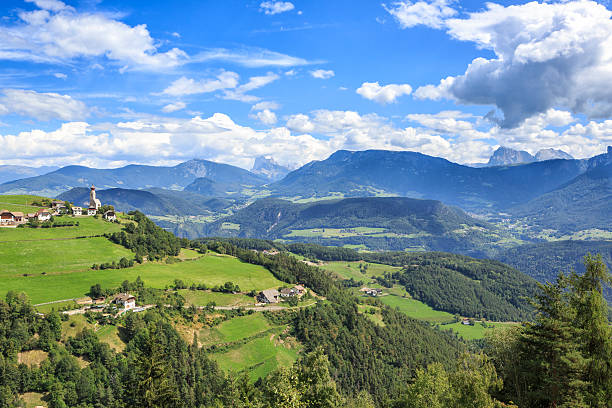 istock Village Mittelberg in South-Tirol with Dolomites 186745662