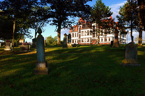 istock Lunenburg Academy and Cemetery. 186745810