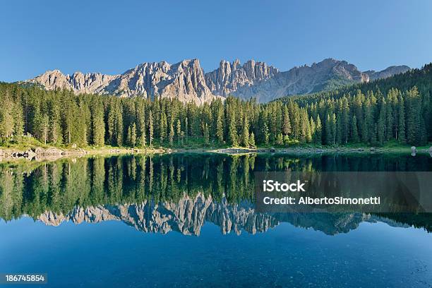 Carezza 호수 Dolomites 돌로미티에 대한 스톡 사진 및 기타 이미지 - 돌로미티, 카레자 호수, 0명