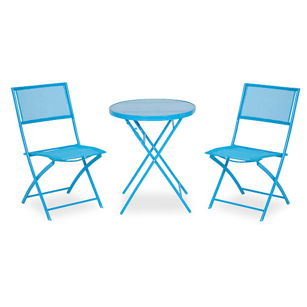 istock Contemporary Folding Table And Chairs Isolated On White Background 186745872