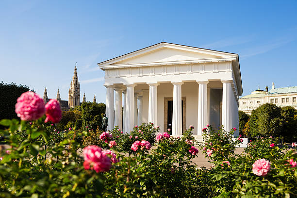The Theseus Temple with roses, Volksgarten Vienna Austria
