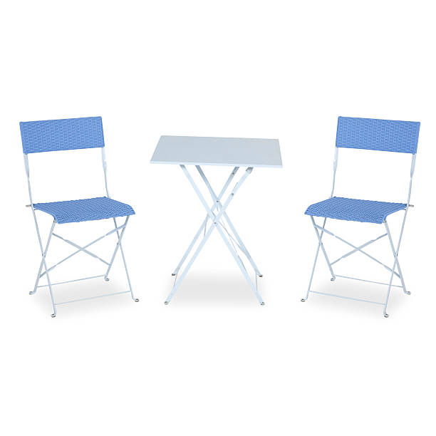 istock Contemporary Folding Table And Chairs Isolated On White Background 186746001