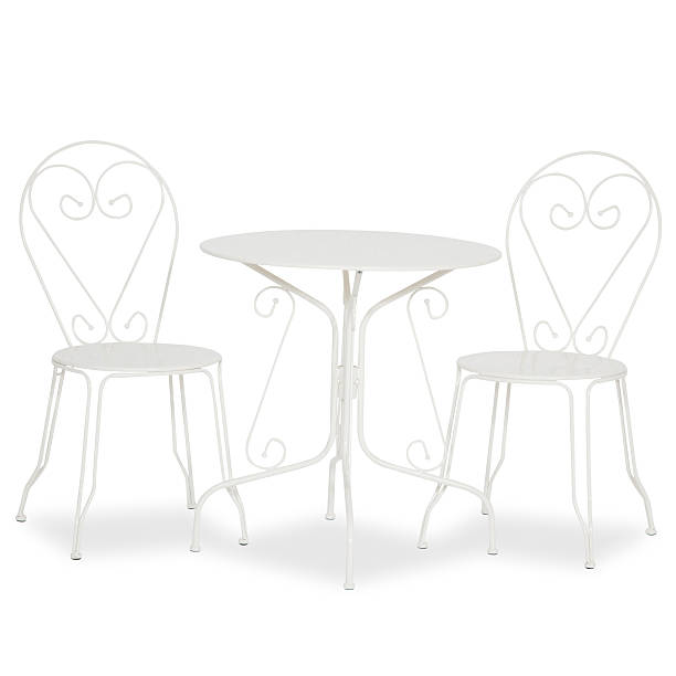 istock Wrought Iron Bistro Set Isolated On White Background 186746069