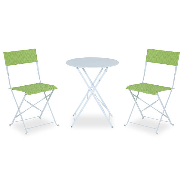 istock Contemporary Folding Table And Chairs Isolated On White Background 186746073