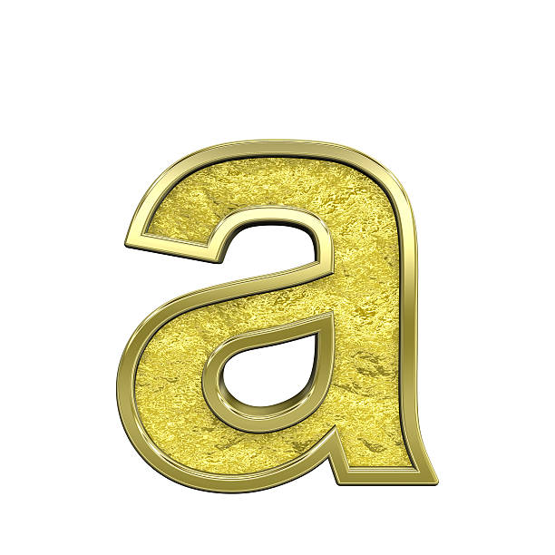 istock One lower case letter from gold cast alphabet set 186746286