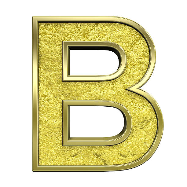 istock One letter from gold cast alphabet set 186746321