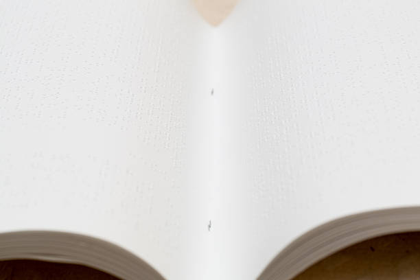 istock Close-up of a book with braille text. 186746469