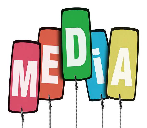 istock Colorful Media Tag  in Wire Clamp 4 (Clipping Path) 186746542