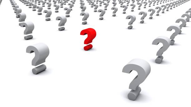 istock 3D illustration of the question mark Standing out from the crowd 1867469878