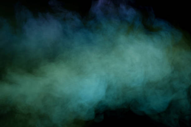 istock Blue and purple steam on a black background. 1867483670
