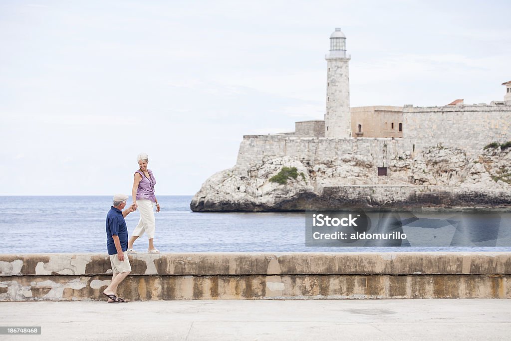 Altes Paar Besuch der Havana - Lizenzfrei Kuba Stock-Foto