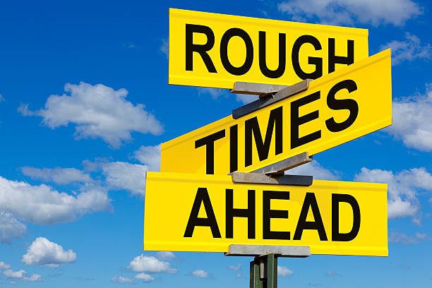 istock Rough Times Ahead Street Sign 186748596