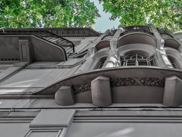 istock Elegant house facade low angle shot 1867486307