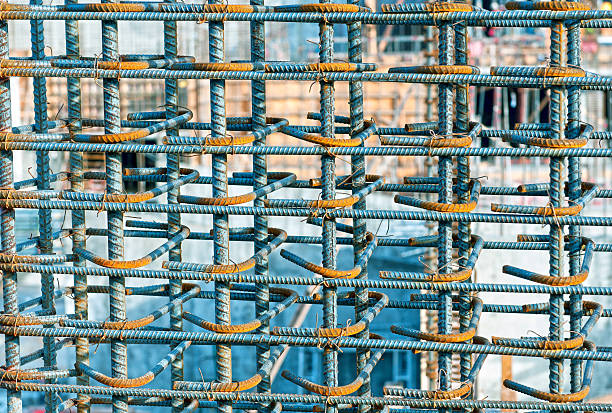istock Rebar tied and ready for concrete pour at building site 186748939