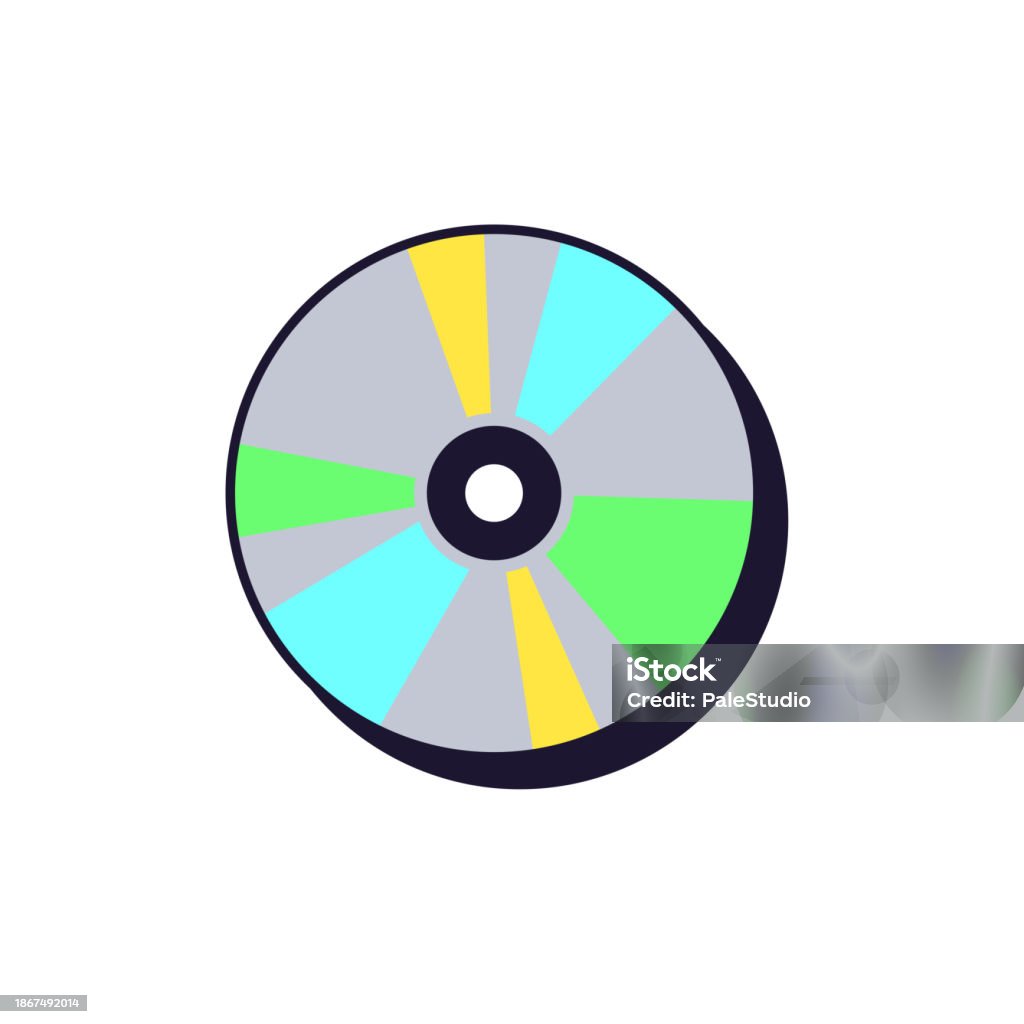 Cd Dvd Disc In Retro 90s Style And Compact Disc Archive Copy Storage ...