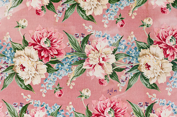 istock Antique Floral Fabric 186750475