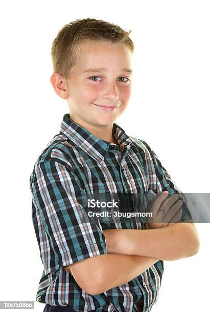 Retrato De Niño Preteen Atractivo Sobre Fondo Blanco Foto de stock y más banco de imágenes de 10-11 años