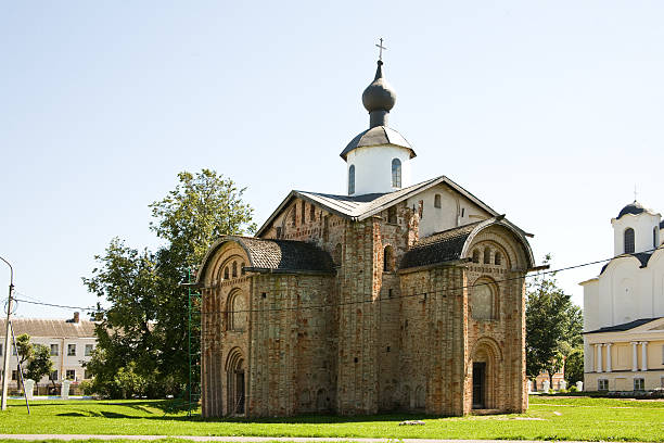A temple complex is in city Veliky Novgorod