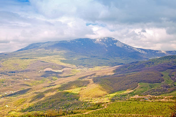 The beautiful landscape is in the Crimean mountains