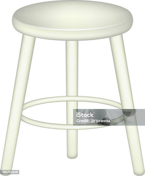 Graphic Image Of A Retro Style Stool Stock Illustration - Download Image Now - Stool, Cafe, Cafeteria