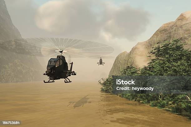 武装ヘリコプターでコヴァートミッション - 河川のストックフォトや画像を多数ご用意 - 河川, 電波探知機, 3D
