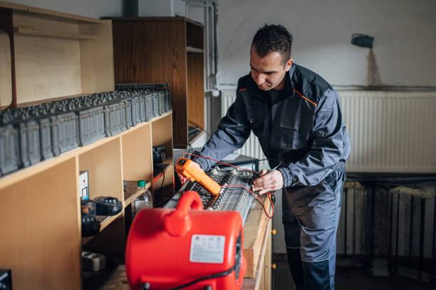 istock Electric car battery service 1867539759