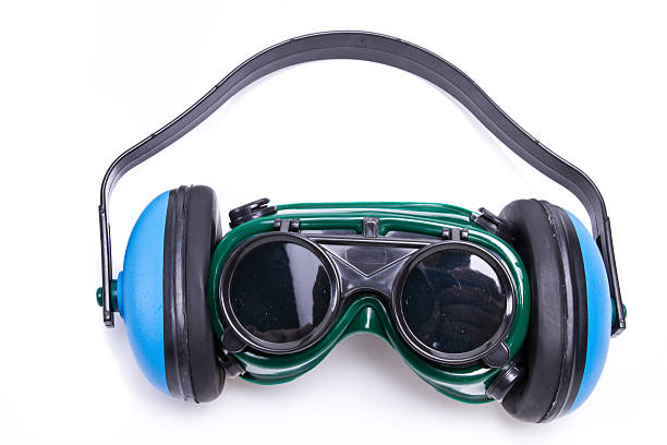 istock Safety Gear ear defenders and goggles 186754620